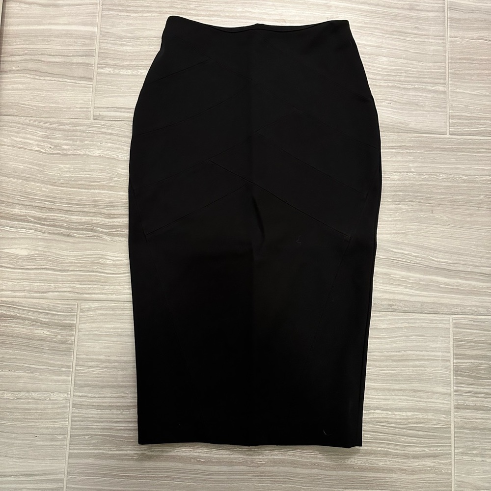 High Waisted Midi Pencil Skirt